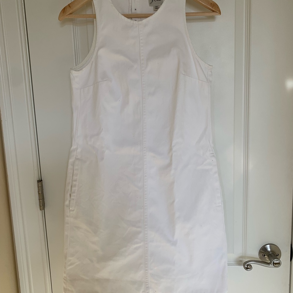 Jcrew White cotton twill dress. Worn once.